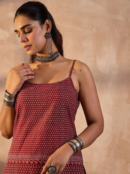 Women Ethnic Motifs Printed Pure Cotton Kurta with Trousers