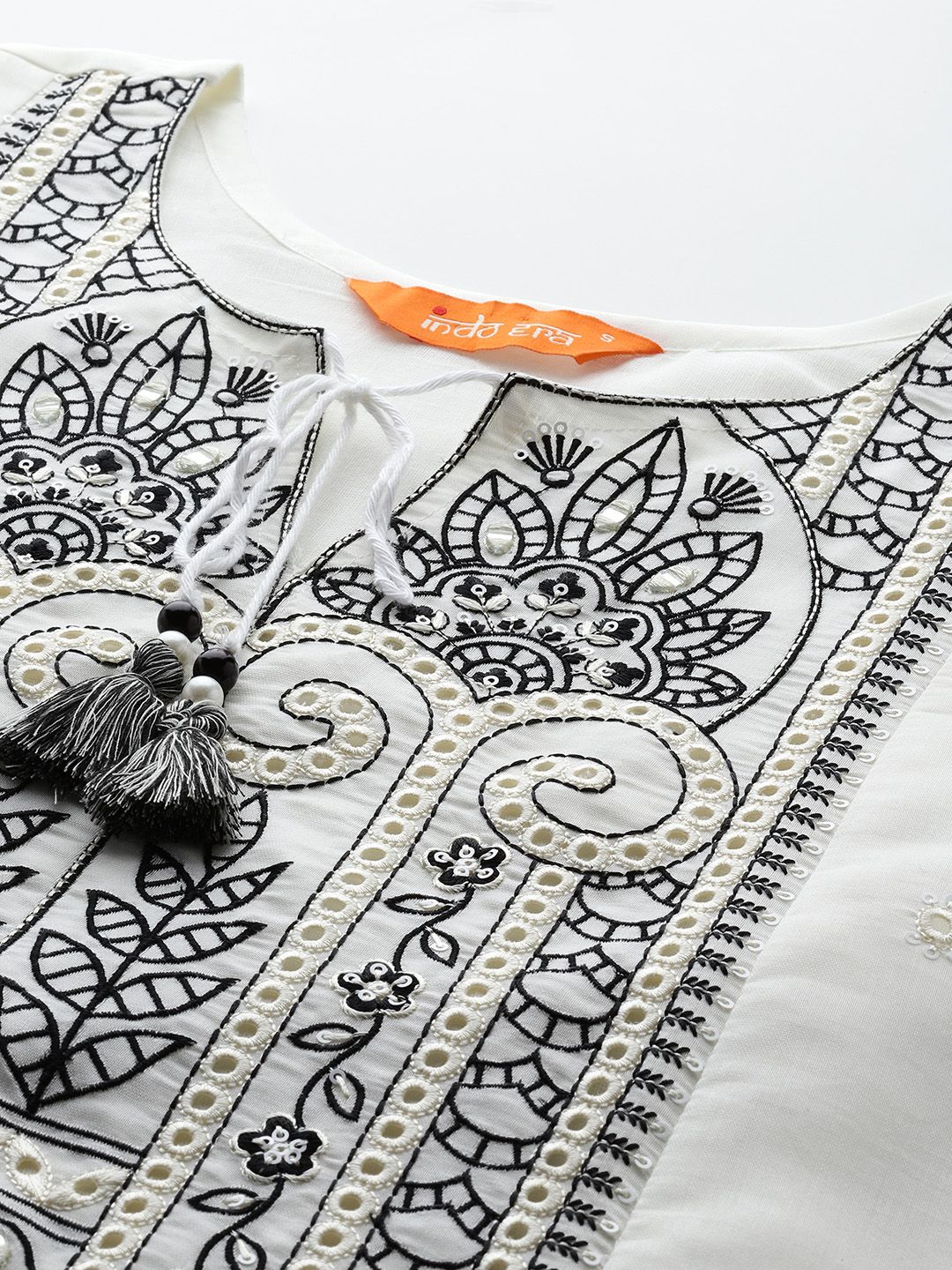 Embroidered Kurta with Trousers & Dupatta