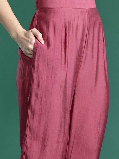 Floral Embroidered Kurta with Trousers & Dupatta