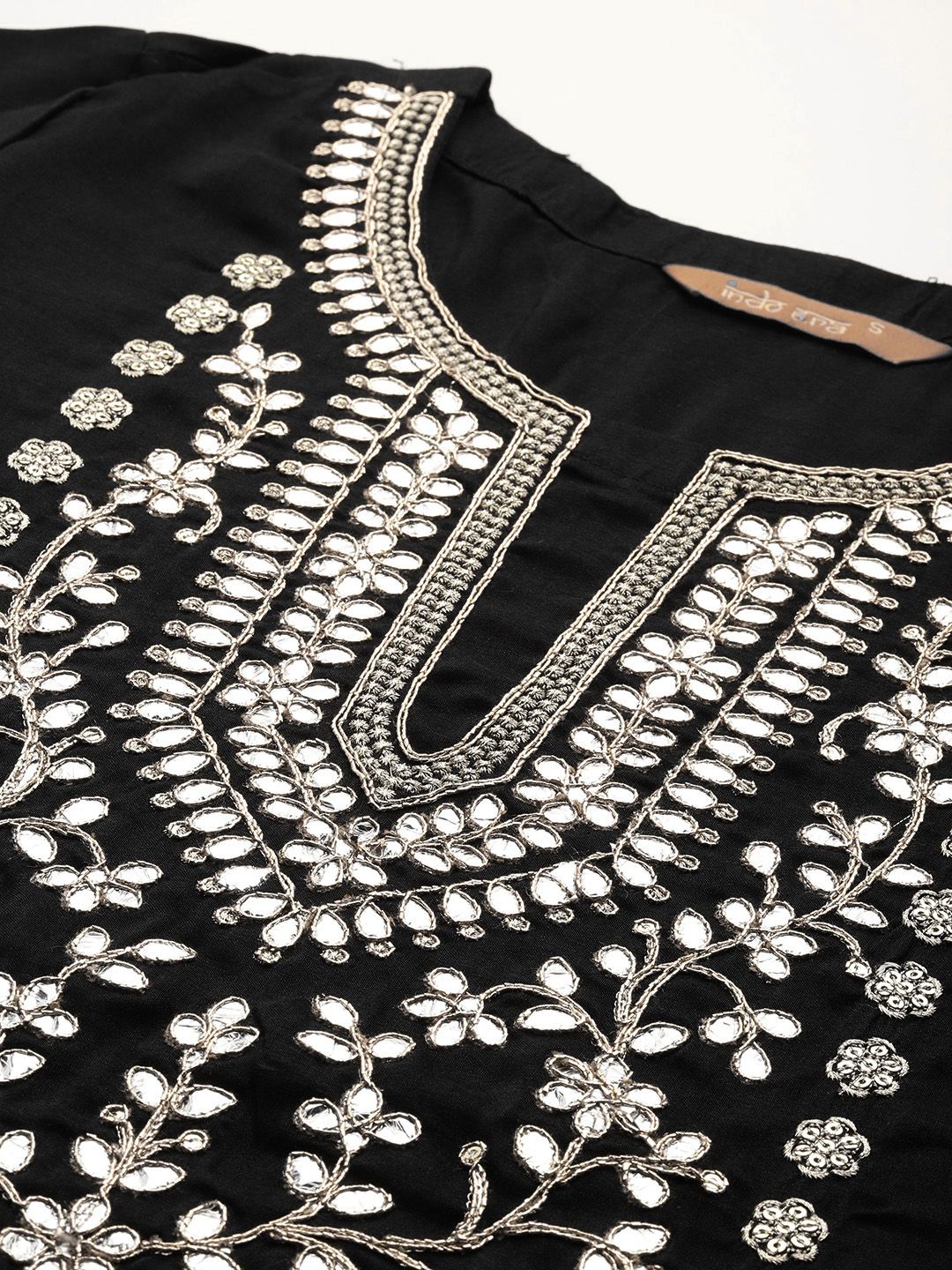 Ethnic Motifs Embroidered Gotta Patti Kurta With Trousers & Dupatta