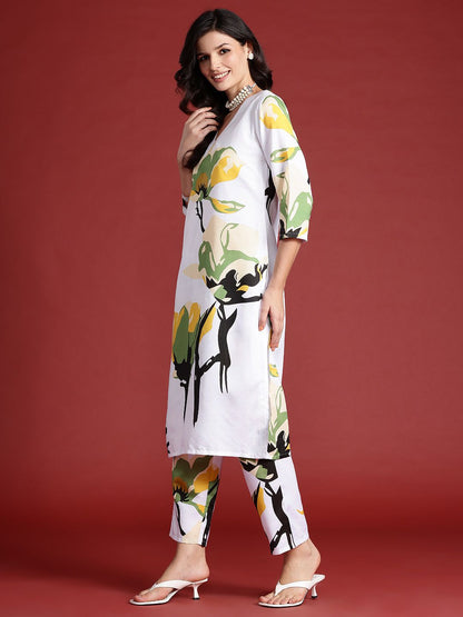 Dhiyona IE Abstract Printed Kurta with Trousers