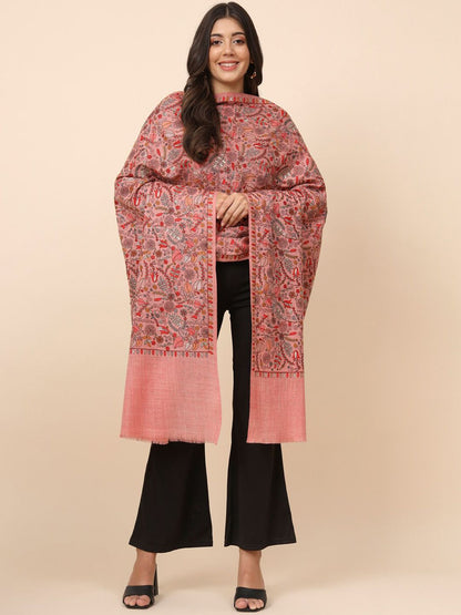 Dhiyona PA Ethnic Motifs Embroidered Woollen Shawl