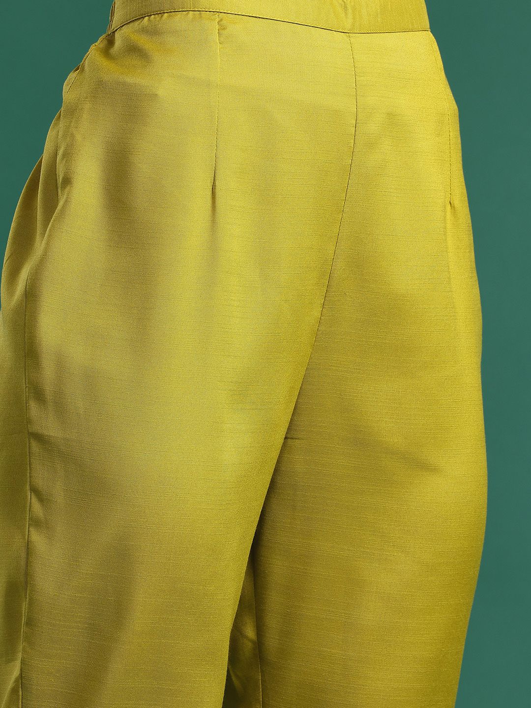 Solid Regular Kurta with Trousers & Dupatta