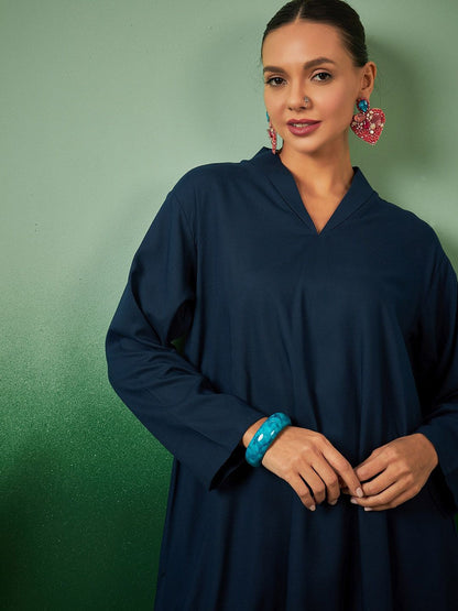 Dhiyona SN Women's A Line Asymmetric Kurta With Trouser