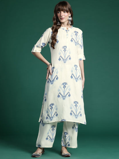 Dhiyona IE Printed Regular Kurta with Trousers