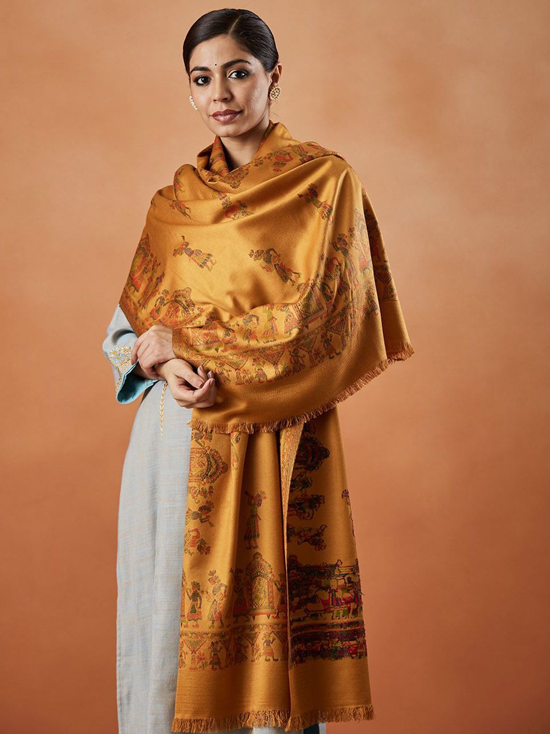 Dhiyona PA Pari Mahal Kaani Ethnic Motifs Woven Design Shawl