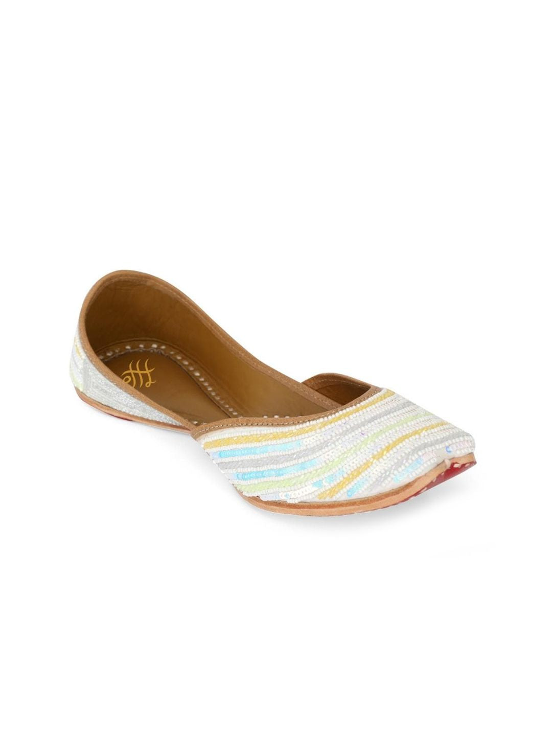 Dhiyona HOP Ethnic Embroidered Square Toe Fabric Mojaris