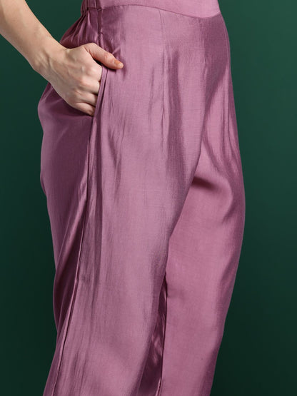 Dhiyona IE Floral Embroidered Thread Work Kurta with Trousers & With Dupatta