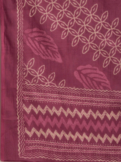 Ethnic Motifs Printed Pure Cotton Straight Kurta with Trousers & Dupatta