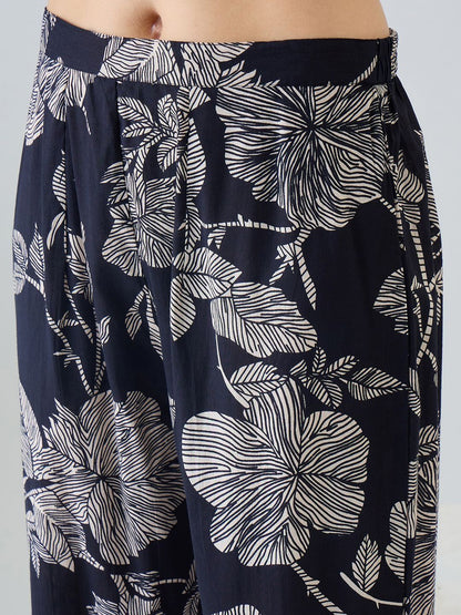 Women Floral Printed Regular Pure Cotton Kurta with Trousers