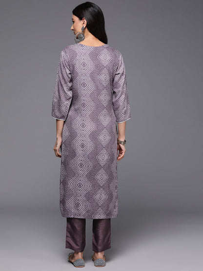 Dhiyona IE Women Bandhani Printed Thread Work Kurta