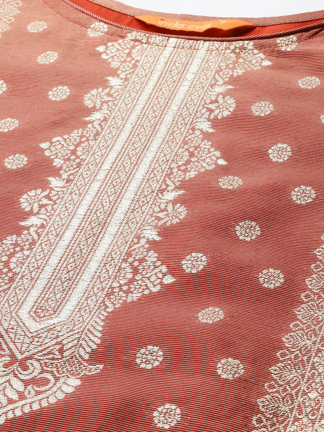 Women Ethnic Motifs Zari Kurta with Trousers & With Dupatta