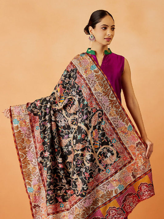Dhiyona PA Women Floral Embroidered Shawl