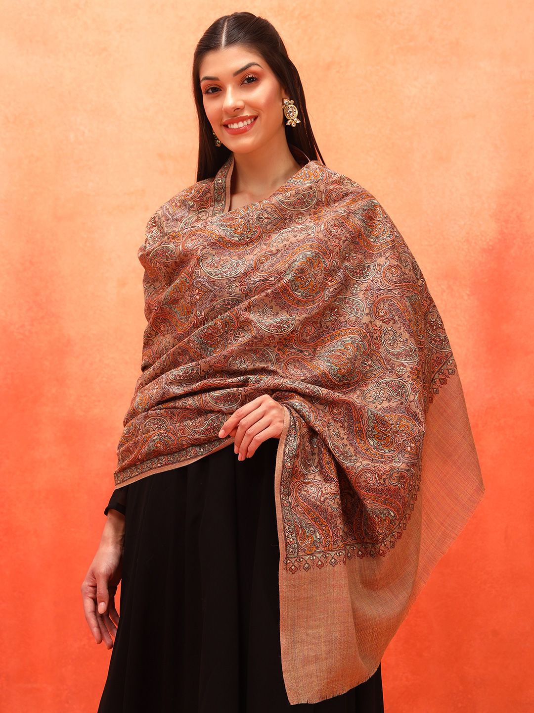 Dhiyona PA Paisley Embroidered Shawl