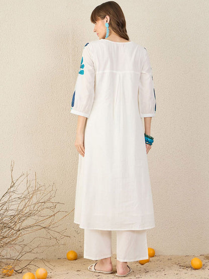 Dhiyona IE Printed Pure Cotton Tunic With Palazzo