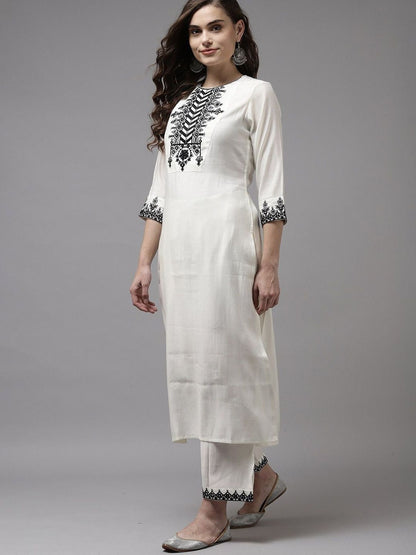 Ethnic Motifs Embroidered Regular Mirror Work Kurta With Palazzo And Dupatta