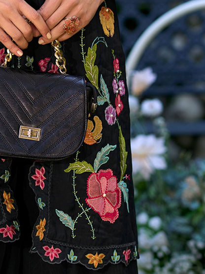 Women Floral Embroidered Regular Beads and Stones Kurta with Palazzos