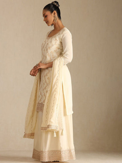 Dhiyona SO Women's Women Floral Printed Kurta with Palazzo & Dupatta