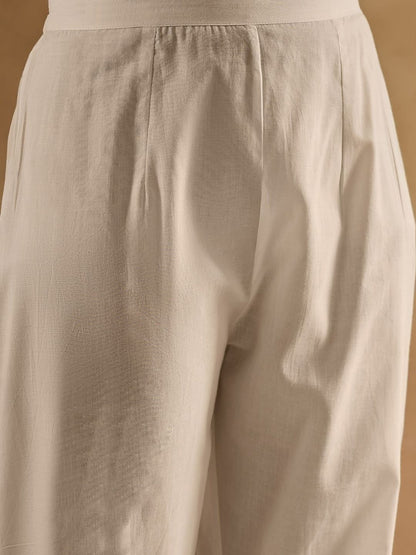 Women Floral Printed Empire Pure Cotton Kurta with Trousers & With Dupatta