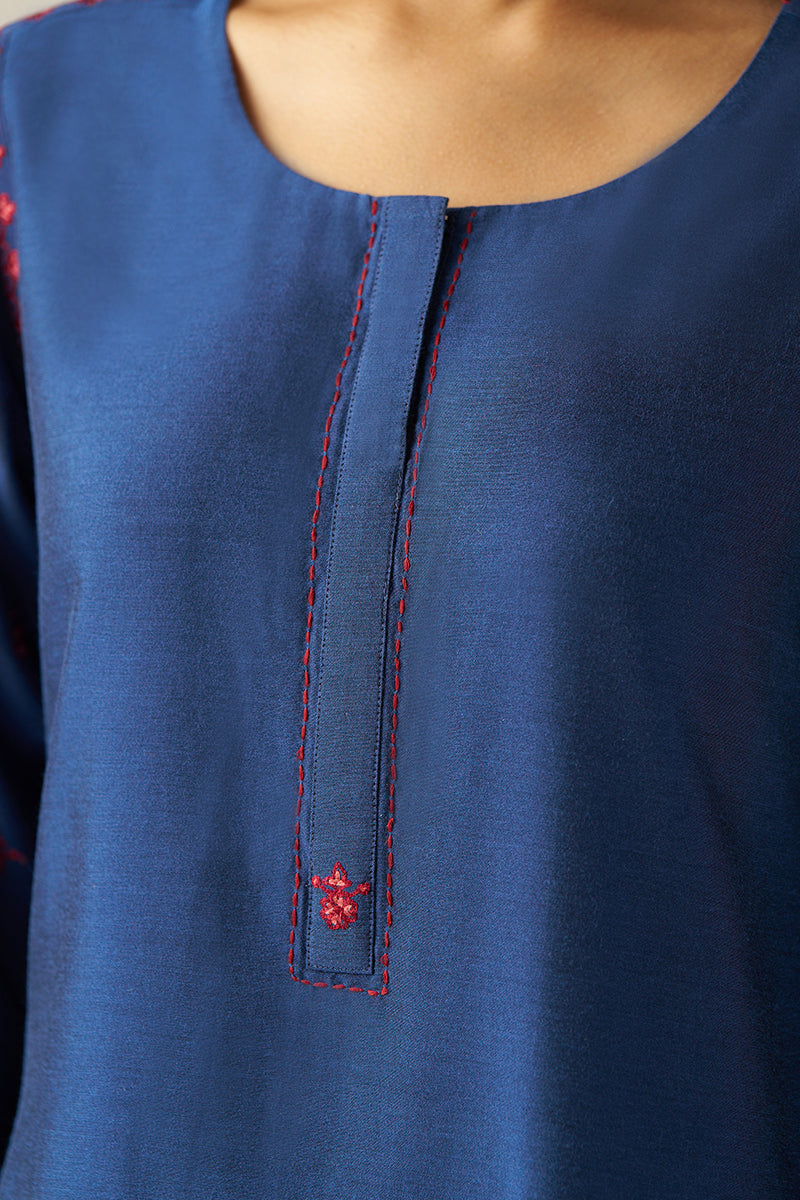 Women's Blue Silk Co-ord Set