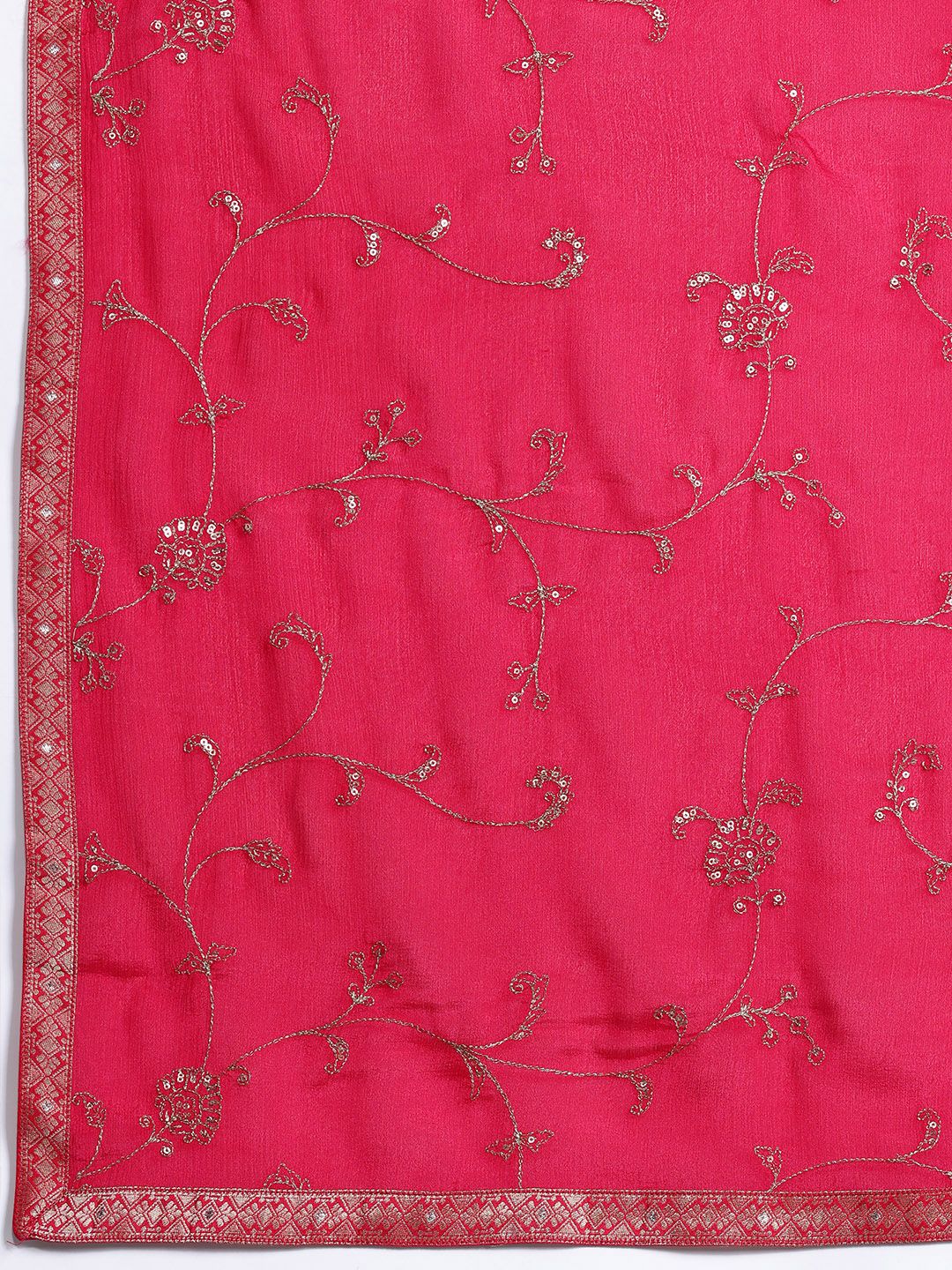 Ethnic Motifs Woven Design Zari Kurta with Trousers & With Dupatta