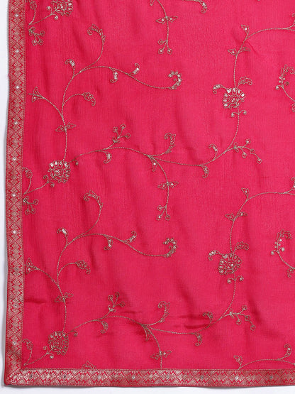 Ethnic Motifs Woven Design Zari Kurta with Trousers & With Dupatta