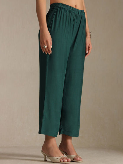 Dhiyona SO Women's Women Ethnic Motifs Printed Beads and Stones Kurta with Trousers & Dupatta
