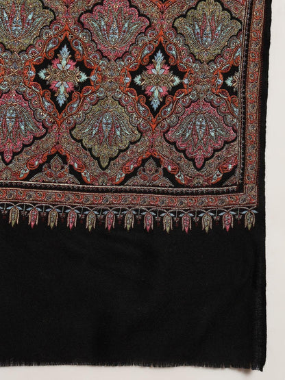 Dhiyona PA Paisley Embroidered Woollen Silk Shawl