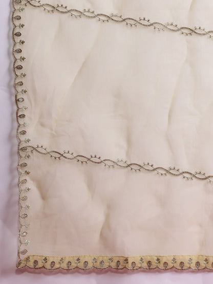 Ethnic Motifs Embroidered Kurta With Trousers & Dupatta