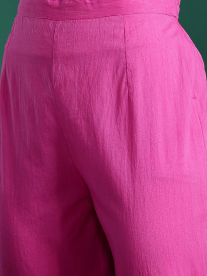 Floral Printed Pure Cotton Kurta with Trousers & Dupatta