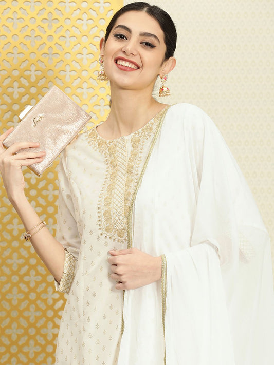 Dhiyona PD Women Women Ethnic Motifs Jashn Kurta with Palazzos & With Dupatta