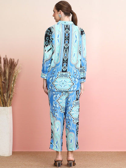 Dhiyona IE Printed Shirt With Trousers Co-Ords
