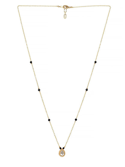 Dhiyona RJ Women's Gold-Plated Studded Mangalsutra