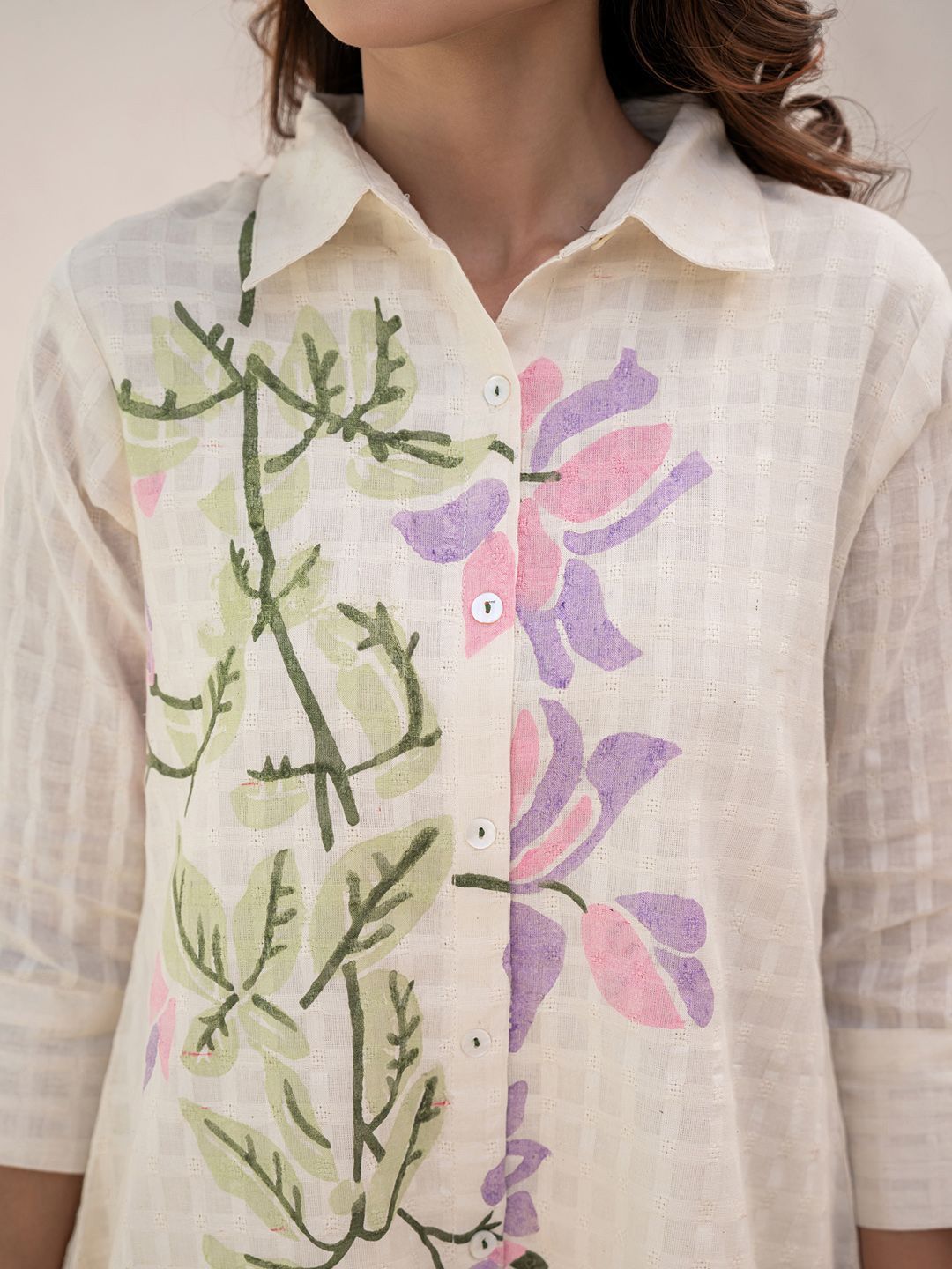 Women Floral Printed Regular Pure Cotton A-Line Kurta with Trousers