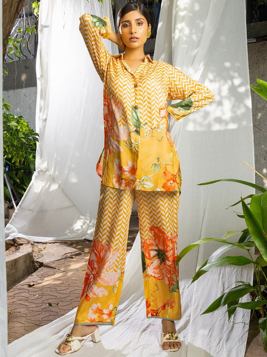 Dhiyona IE Embroidered Top & Trousers