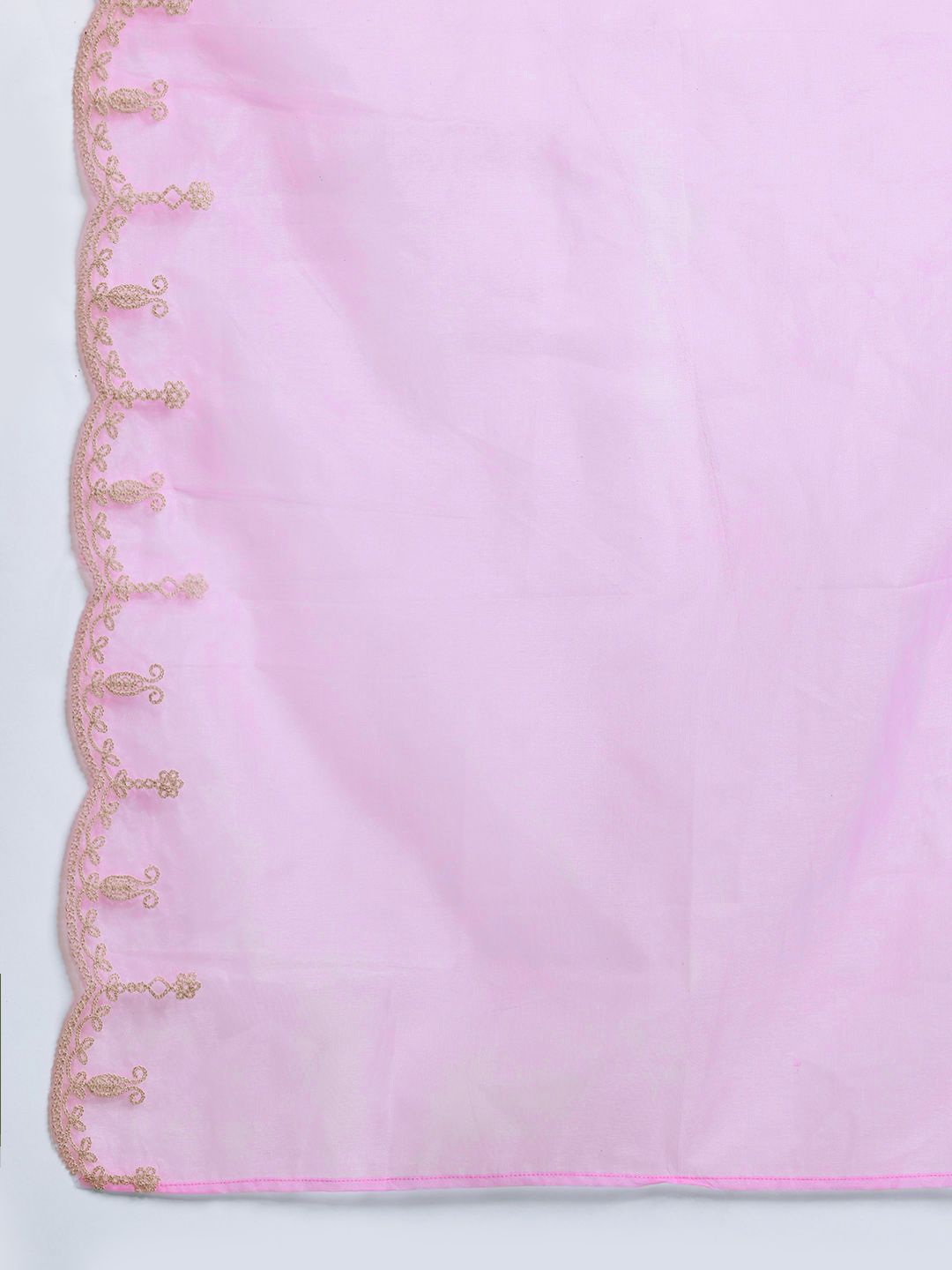 Ethnic Motifs Embroidered Thread Work Liva Kurta with Trousers & With Dupatta