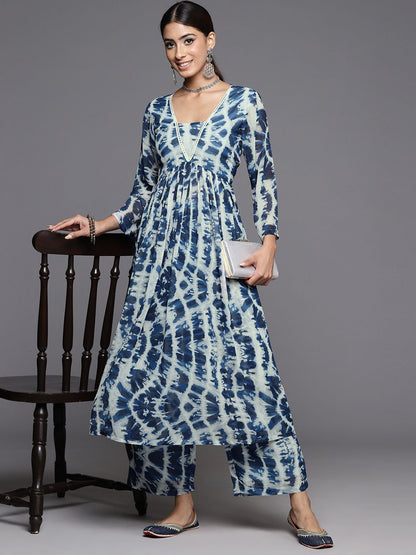 Dhiyona VA Women'sPrinted Empire Kurta with Palazzos