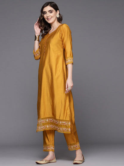 Dhiyona IE Women Embroidered Liva Kurta with Trousers & Dupatta