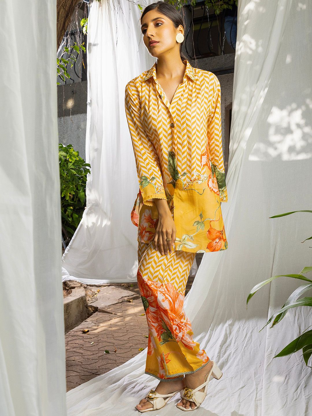 Dhiyona IE Embroidered Top & Trousers