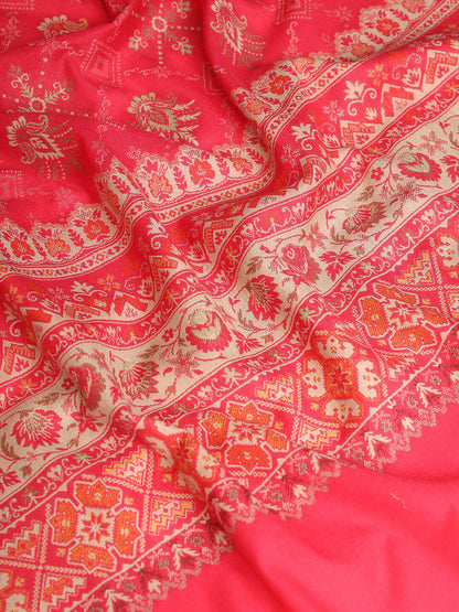 Dhiyona PA Jamawar Ethnic Motifs Woven Design Shawl