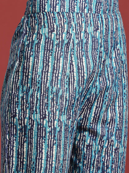 Women Ethnic Motifs Printed Pure Cotton Kurta with Trousers & With Dupatta