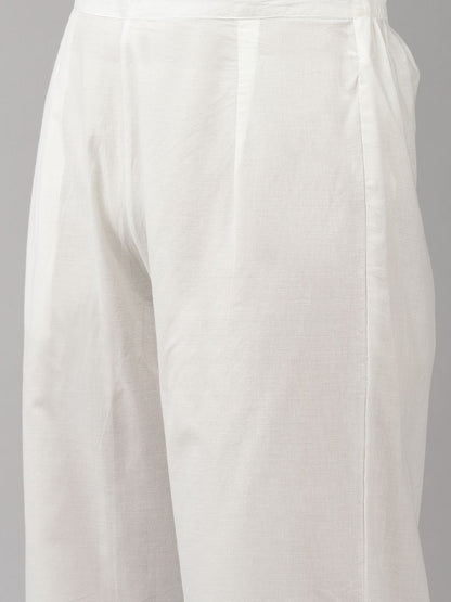 Women Red & White Ethnic Motifs Printed Kurta with Palazzos & With Dupatta