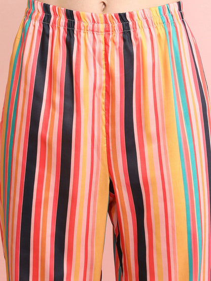 Dhiyona IE Striped Shirt With Trousers