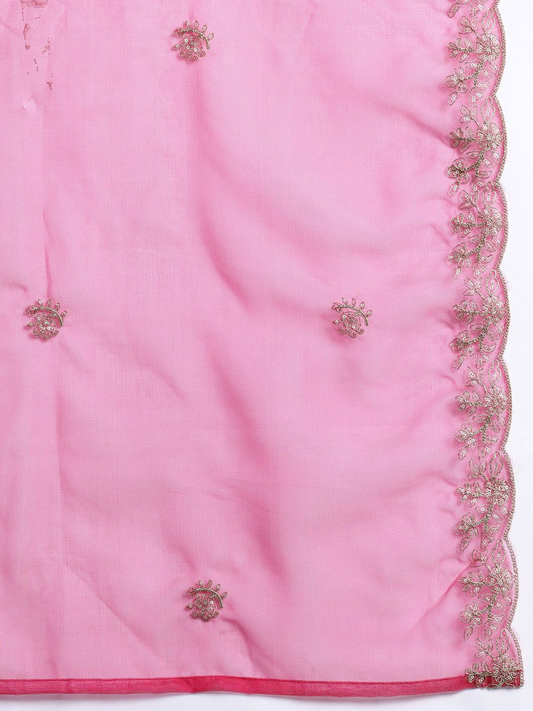 Ethnic Motifs Embroidered Sequinned Kurta with Trousers & With Dupatta