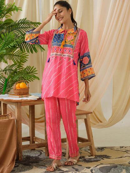 Dhiyona IE Printed Top & Trousers