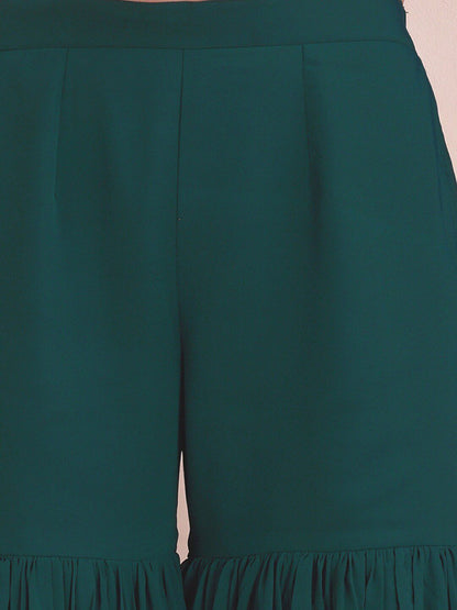 Dhiyona IN Floral Embroidered Regular Thread Work Kurta with Sharara & Dupatta