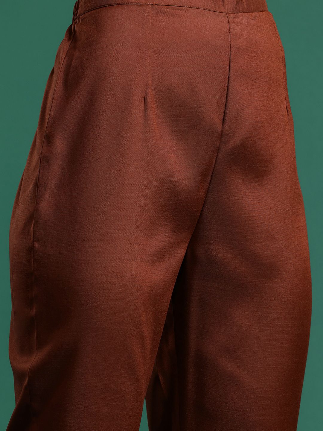 Solid Regular Kurta with Trousers & Dupatta