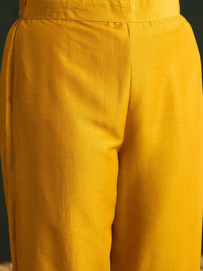 Ethnic Motifs Embroidered Kurta With Trousers & Dupatta