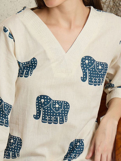 Women Ethnic Motifs Printed Kurta with Palazzo