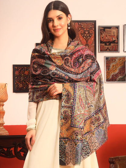 Dhiyona PA Paisley Embroidered Woolen Shawl